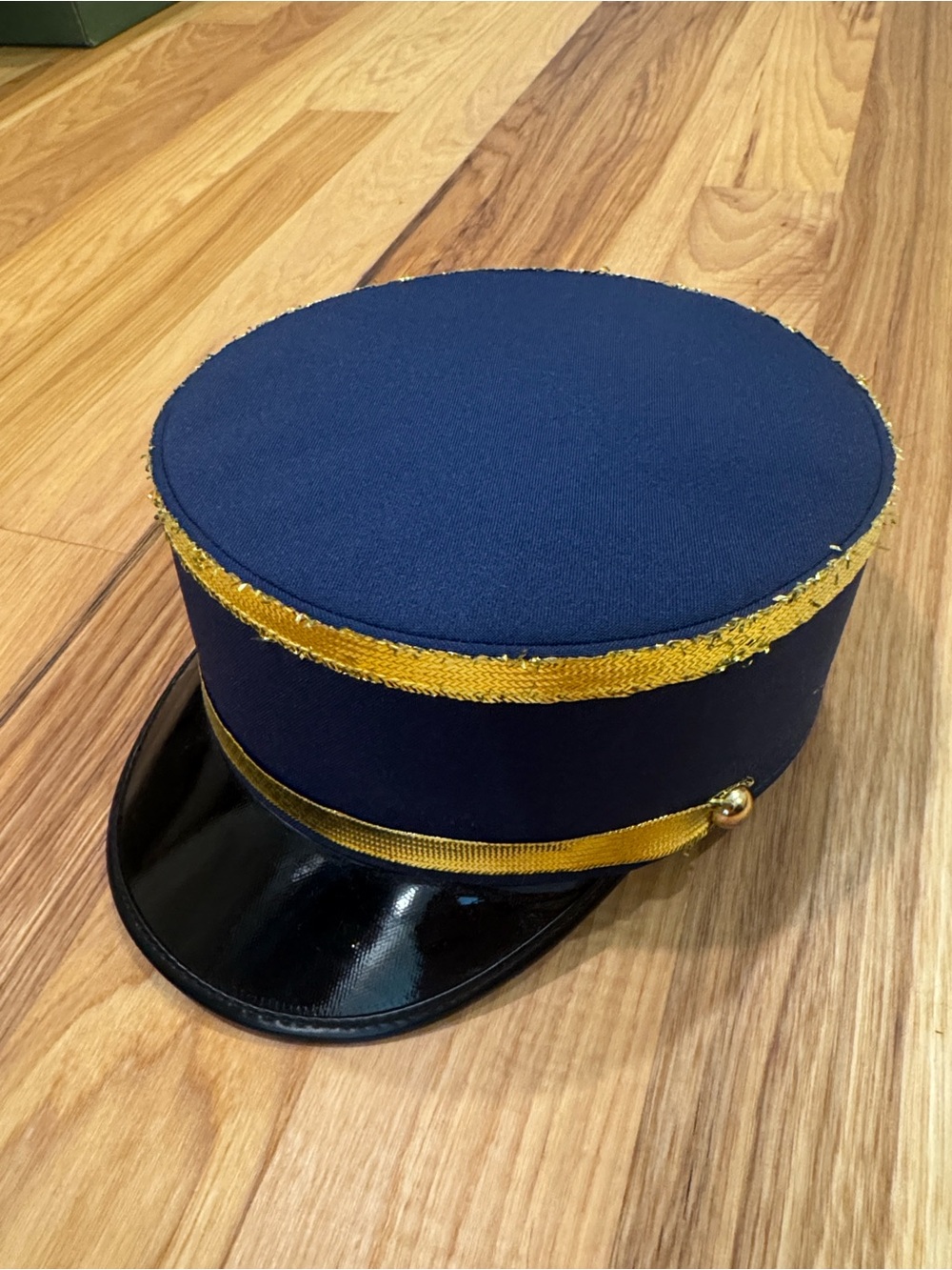 Navy Marching Band / Train Conductor Hat with Black Visor